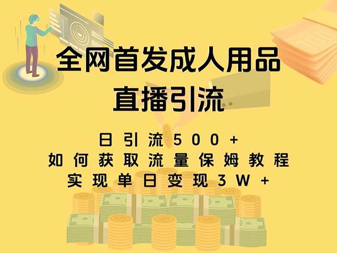 最新全网独创首发，成人用品直播引流获客暴力玩法，单日变现3w+保姆级教程