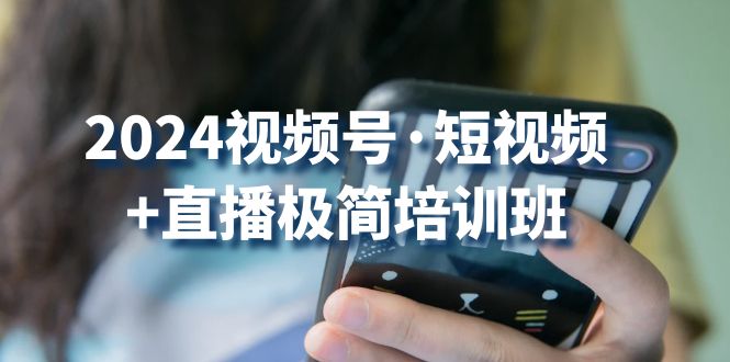 2024视频号，短视频+直播极简培训班：抓住视频号风口，流量红利