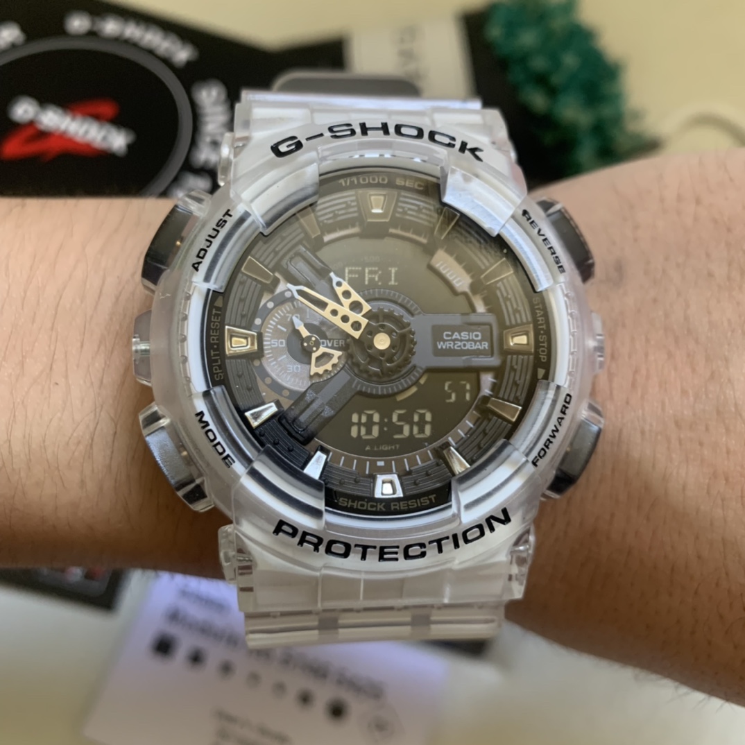 卡西欧  ga-110系列透明黑大实拍图片