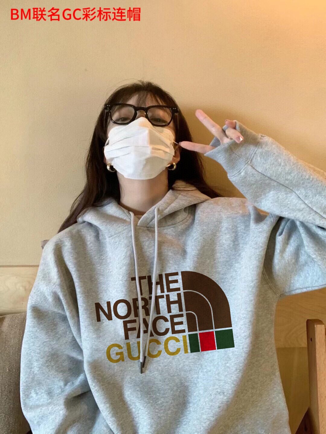 联名GC彩标连帽350克纯棉华棉