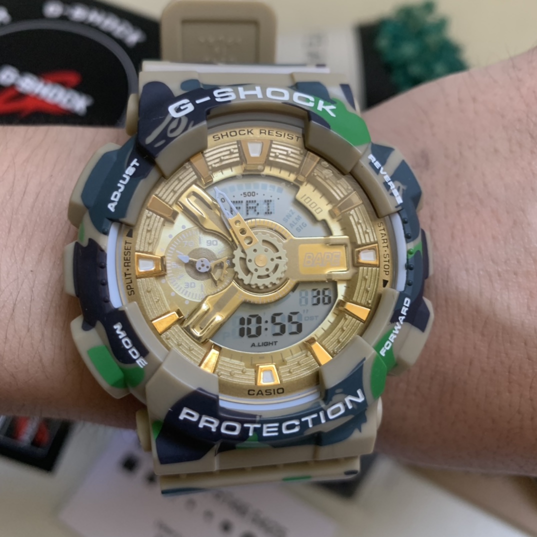 卡西欧  ga-110系列猿人迷彩实拍图片