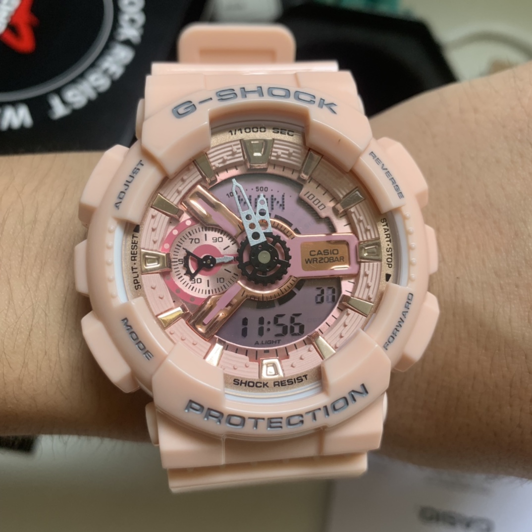 卡西欧  ga-110系列粉金大实拍图片