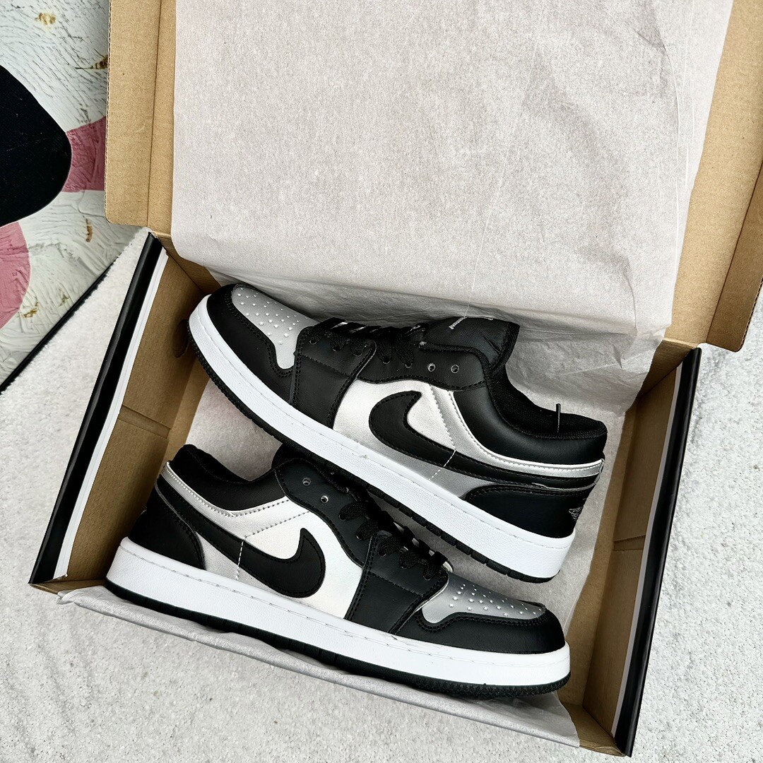 Air Jordan 1 Low Aj1低帮 黑银 码数36-44 男女