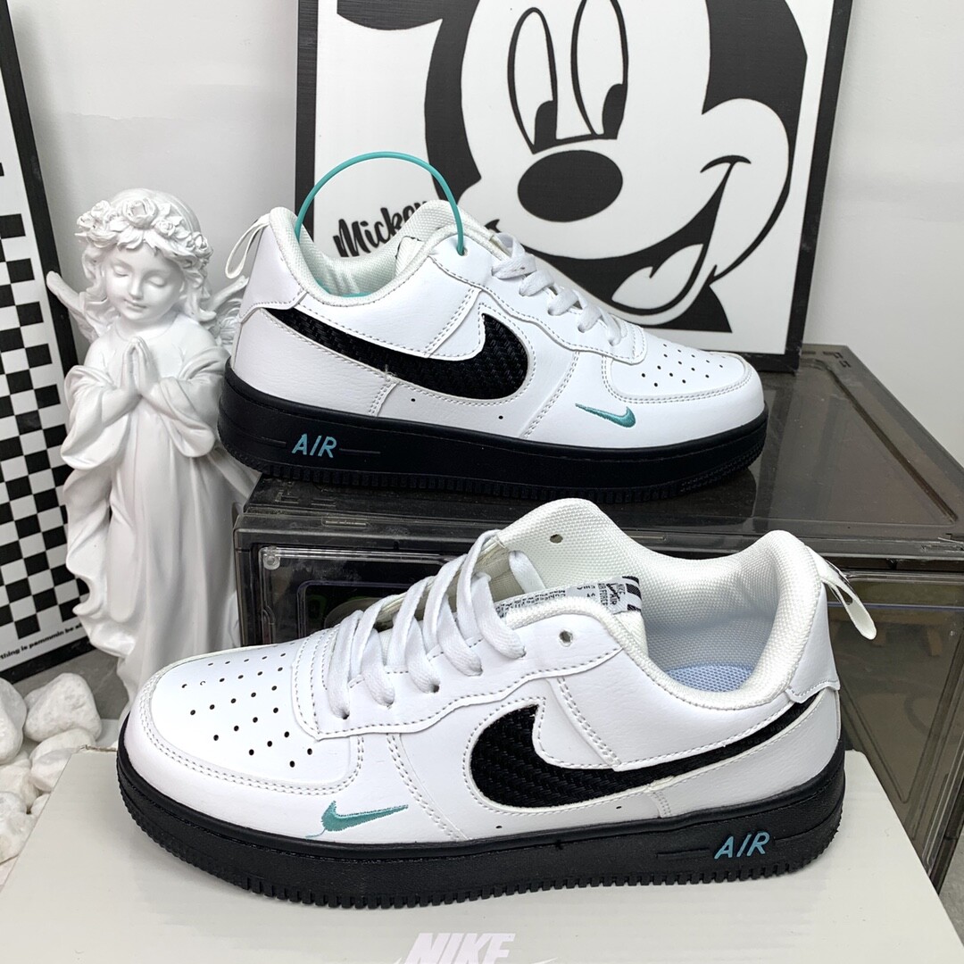 Nike Air Force 1 AF1 空军一号 编织镂空白黑 码数36-44 男女现货