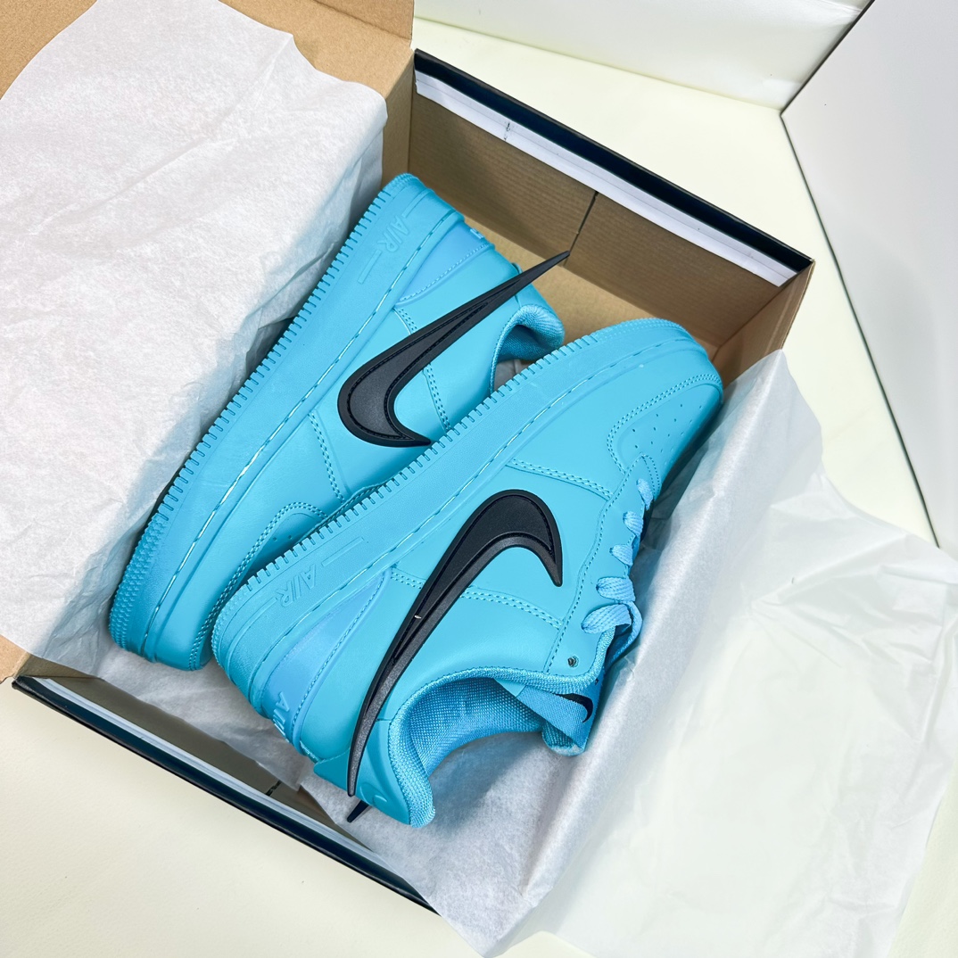 空军一号大钩海洋蓝橡胶鞋底 莆田拉帮上线工艺Size：36-44