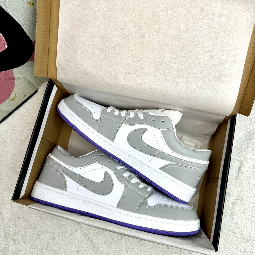 Air Jordan 1 Low Aj1低帮 白灰码数36-44 男女