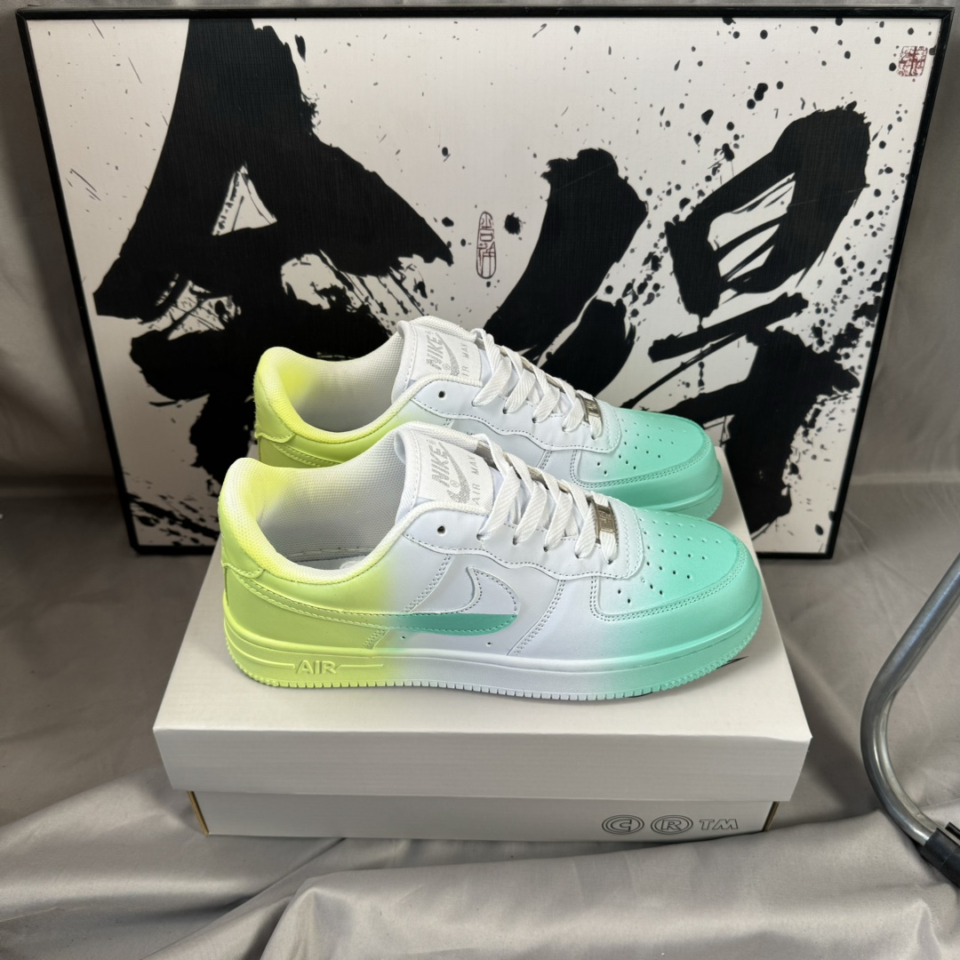  NK Air Force 1 Low AF1 空军一号低帮 绿黄涂鸦喷墨36-44 男女现货
