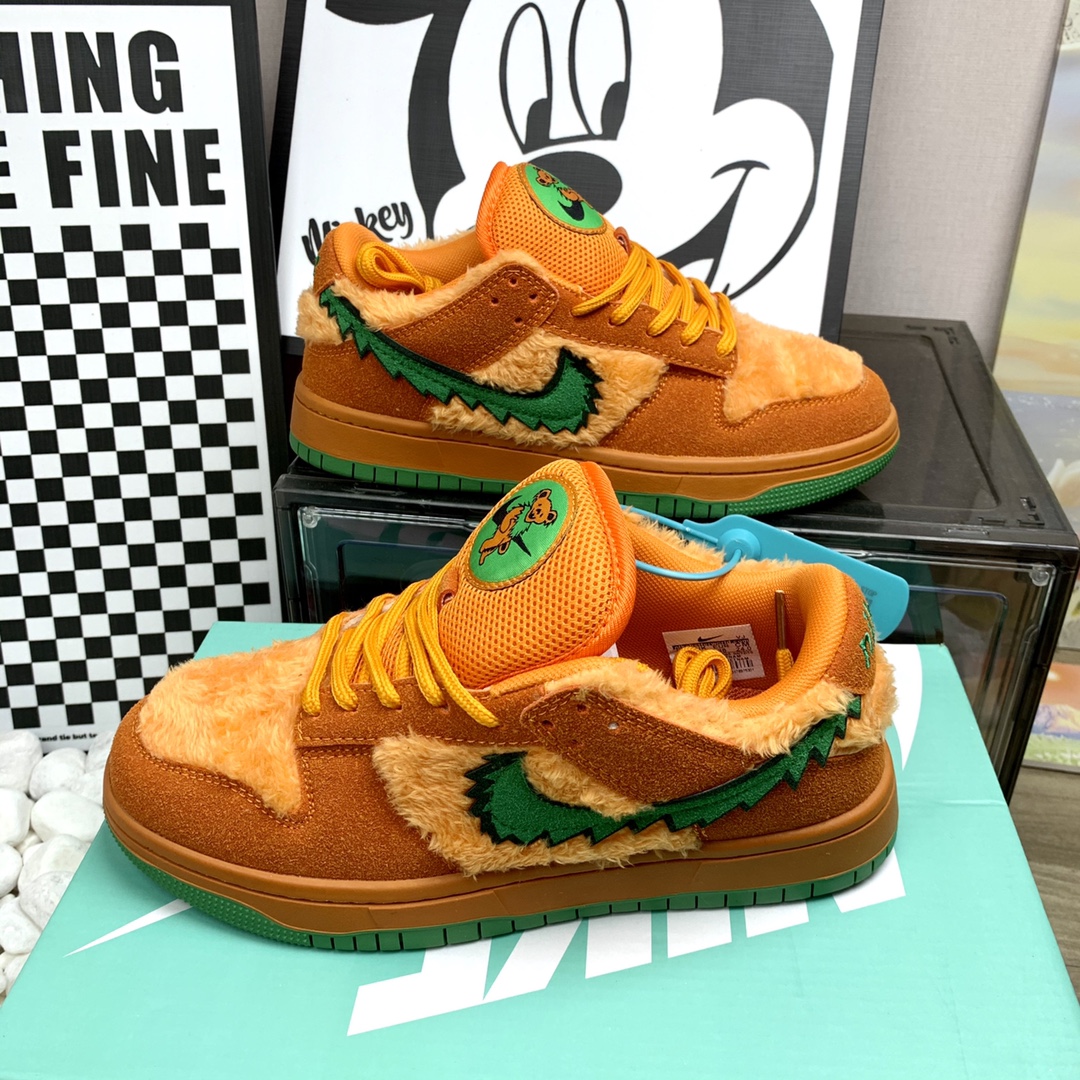 Nike SB Dunk Low Pro X Grateful Dead  跳舞小熊联名 橘色 码数36-44 男女现货