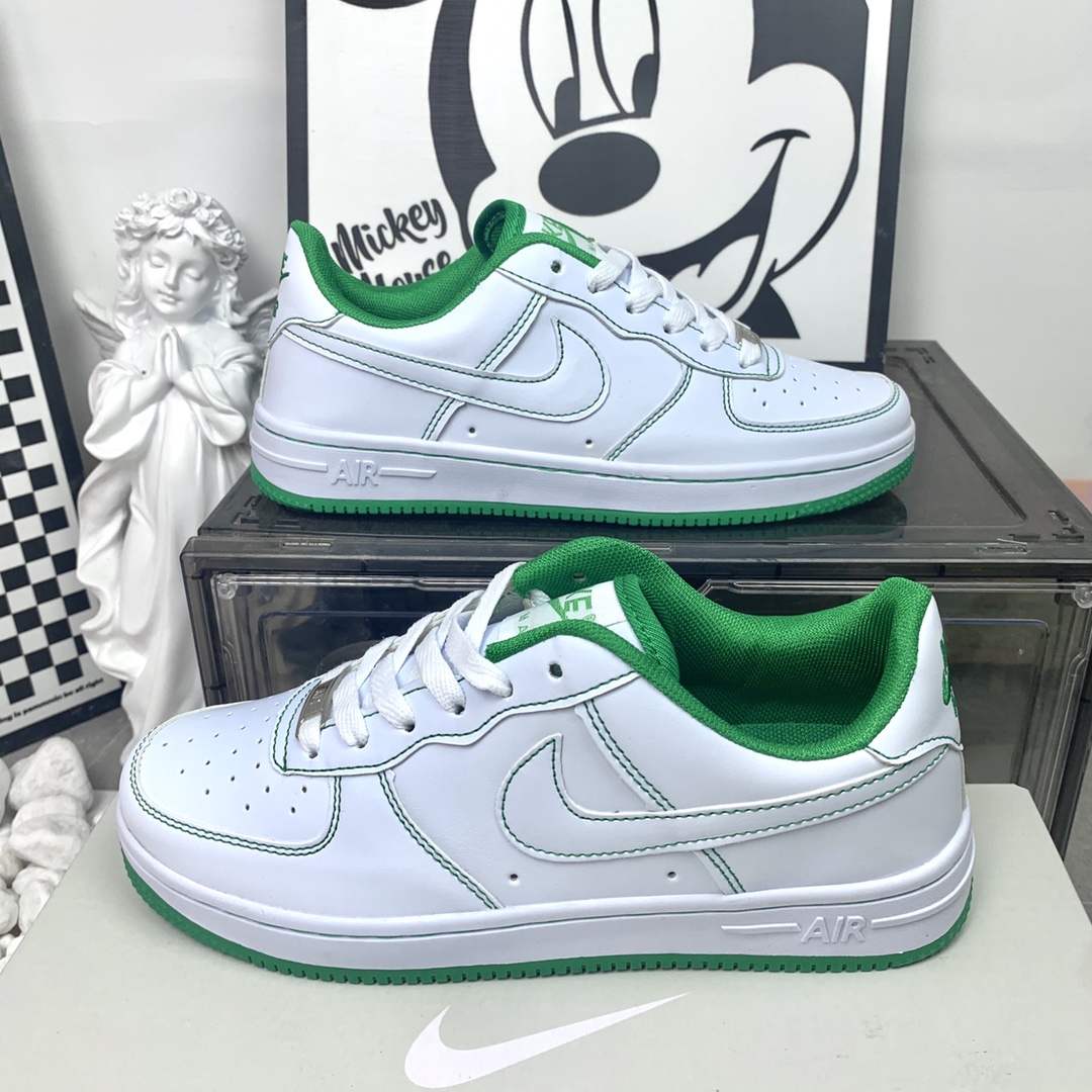  Nike Air Force 1 Mid AF1 缝线白绿 码数36-44 男女现货