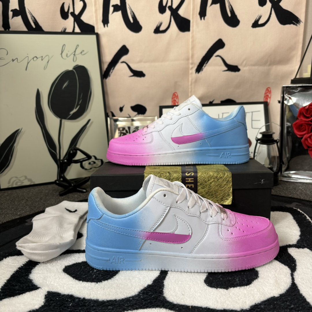 NK AIR Force 1 Low AF1 空军一号低帮 粉白蓝 炫彩 码数36-44 男女现货