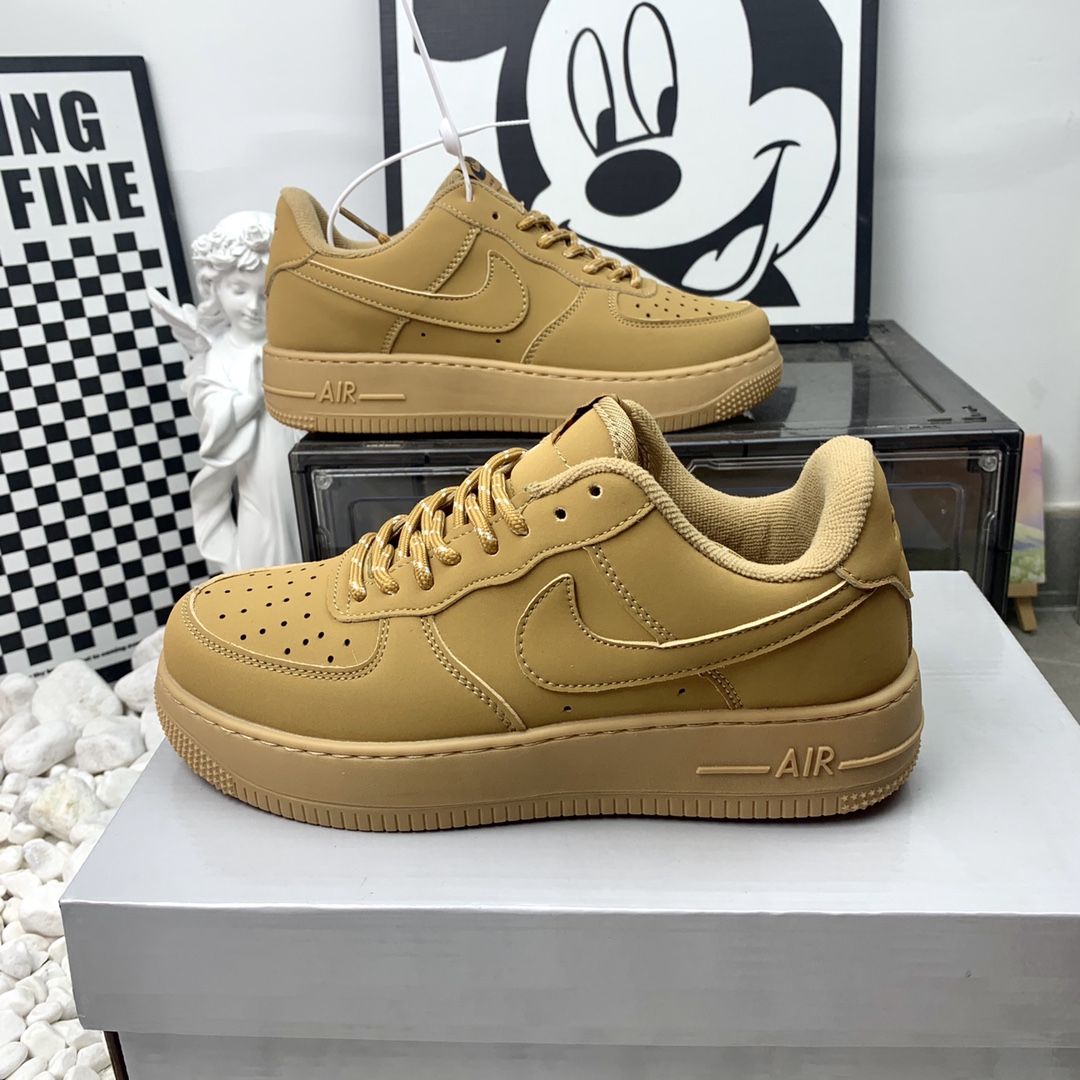  空军一号低帮小麦色 高版本 顶级Nike Air Force 1 Low 尺码 36-44 男女现货 N1