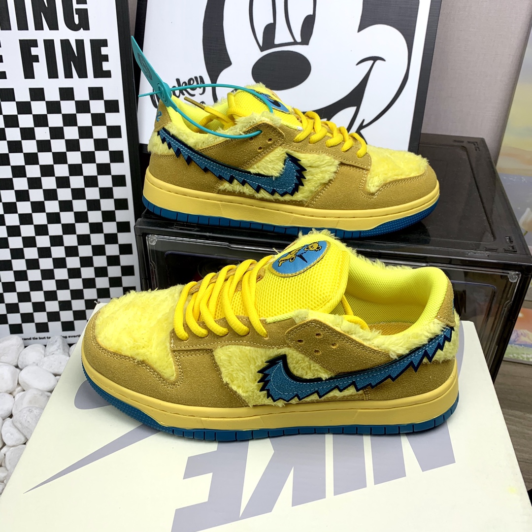 Nike SB Dunk Low Pro X Grateful Dead  跳舞小熊联名 黄色 码数36-44 男女现货