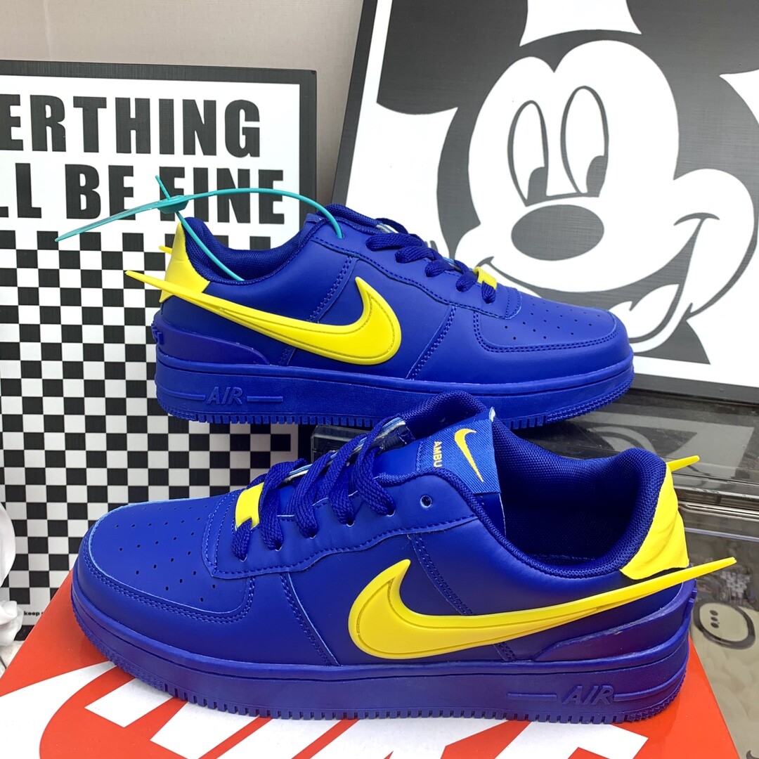  Nike Air Force 1 Low 空军一号低帮 长勾联名 蓝黄 码数36-44 男女现货