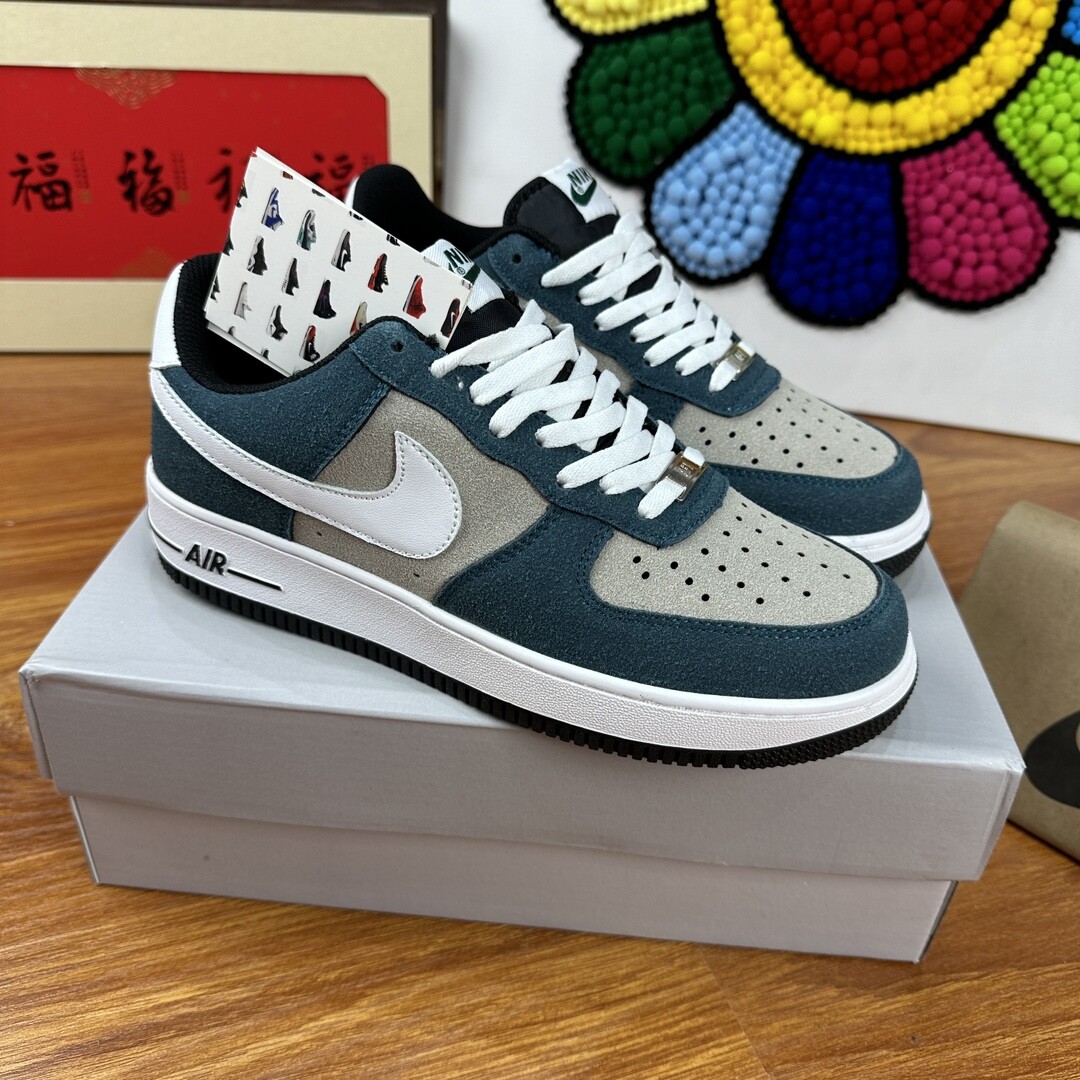 高版本头层皮NK Air Force 1 Low AF1 空军一号低帮  暗绿 码数36-44 男女现货