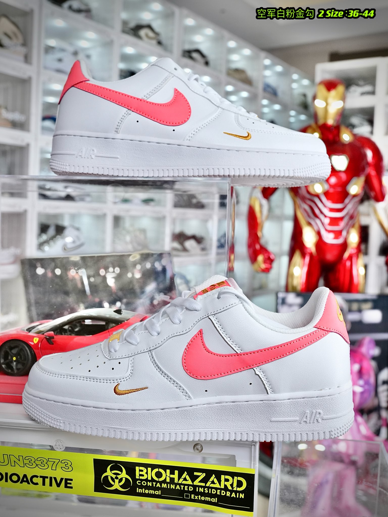  NK Air Force 1 Mid AF1 空军一号 白粉金钩 码数36-44 男女现货