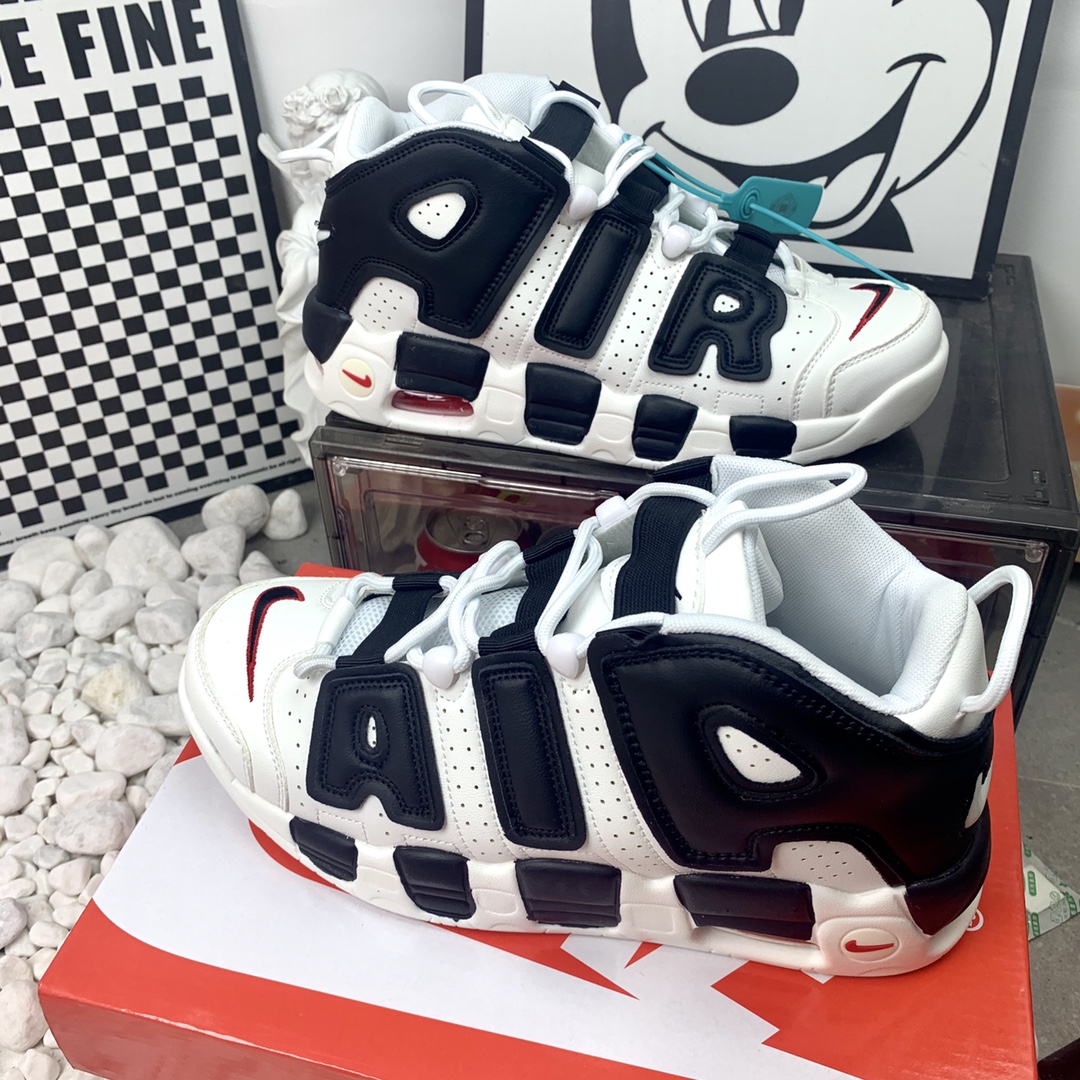  Nike Air More Uptempo 皮蓬 [大AIR]  白黑 36-44码 气垫大底 真皮材质 W1