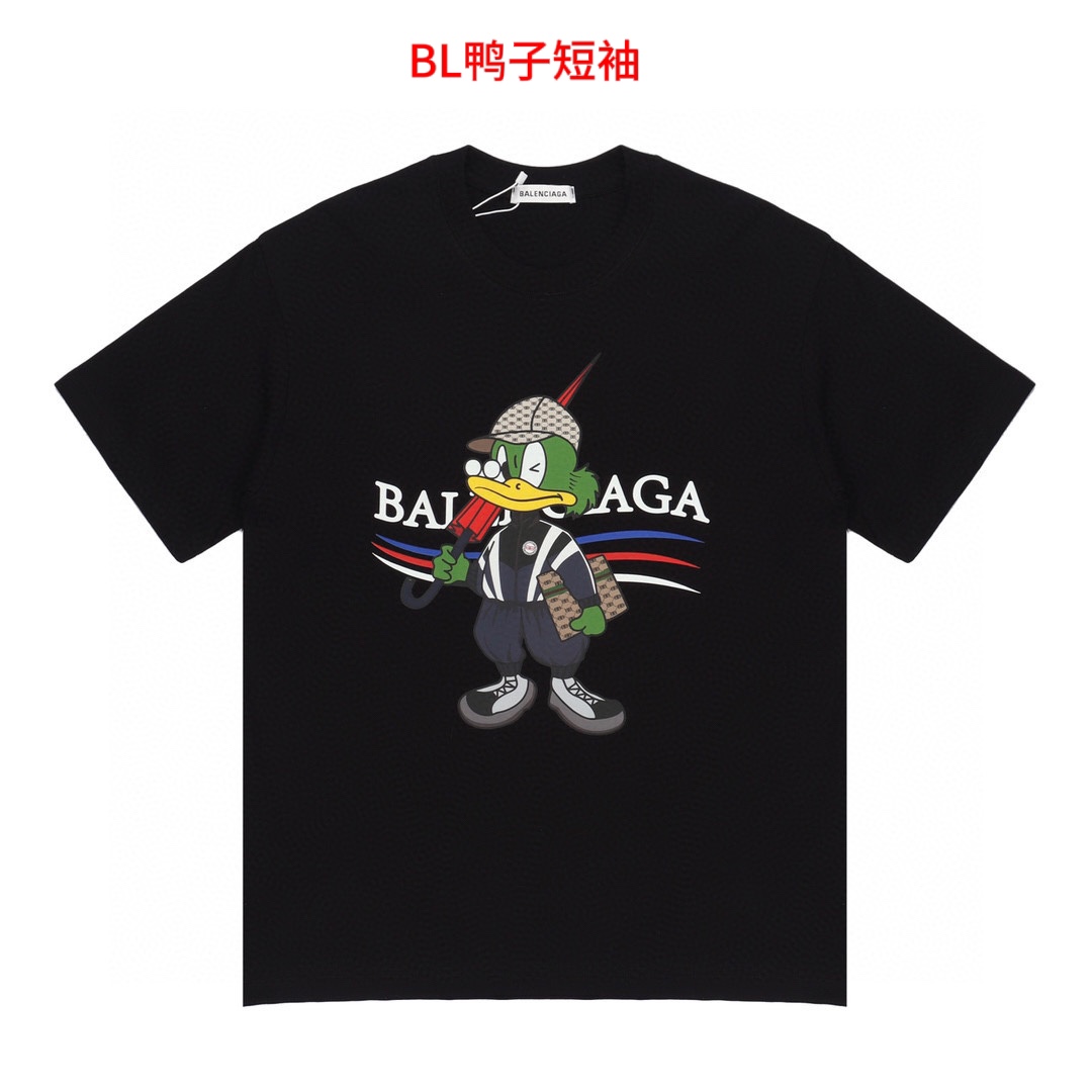 BL鸭子短袖七天无理由退换 支持文化服 班服 活动图案定制经典款全棉加厚短袖体恤双纱加厚重磅面料 手感厚实 质感很好面料自然垂度硬挺度效果都很好 情侣同款颜色：黑色 白色尺码如下