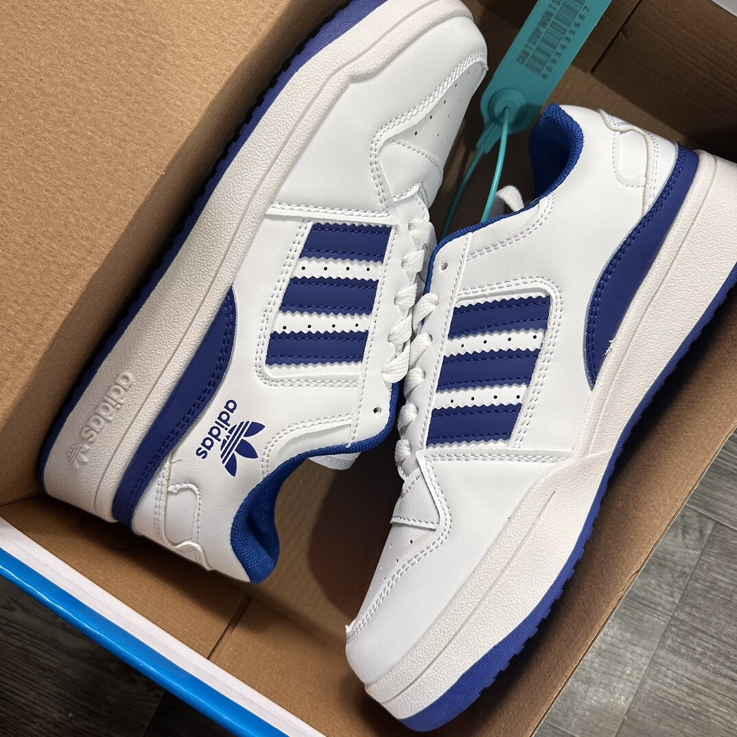 Adidas originals Forum 84 三叶草 休闲板鞋 白蓝 36-44码