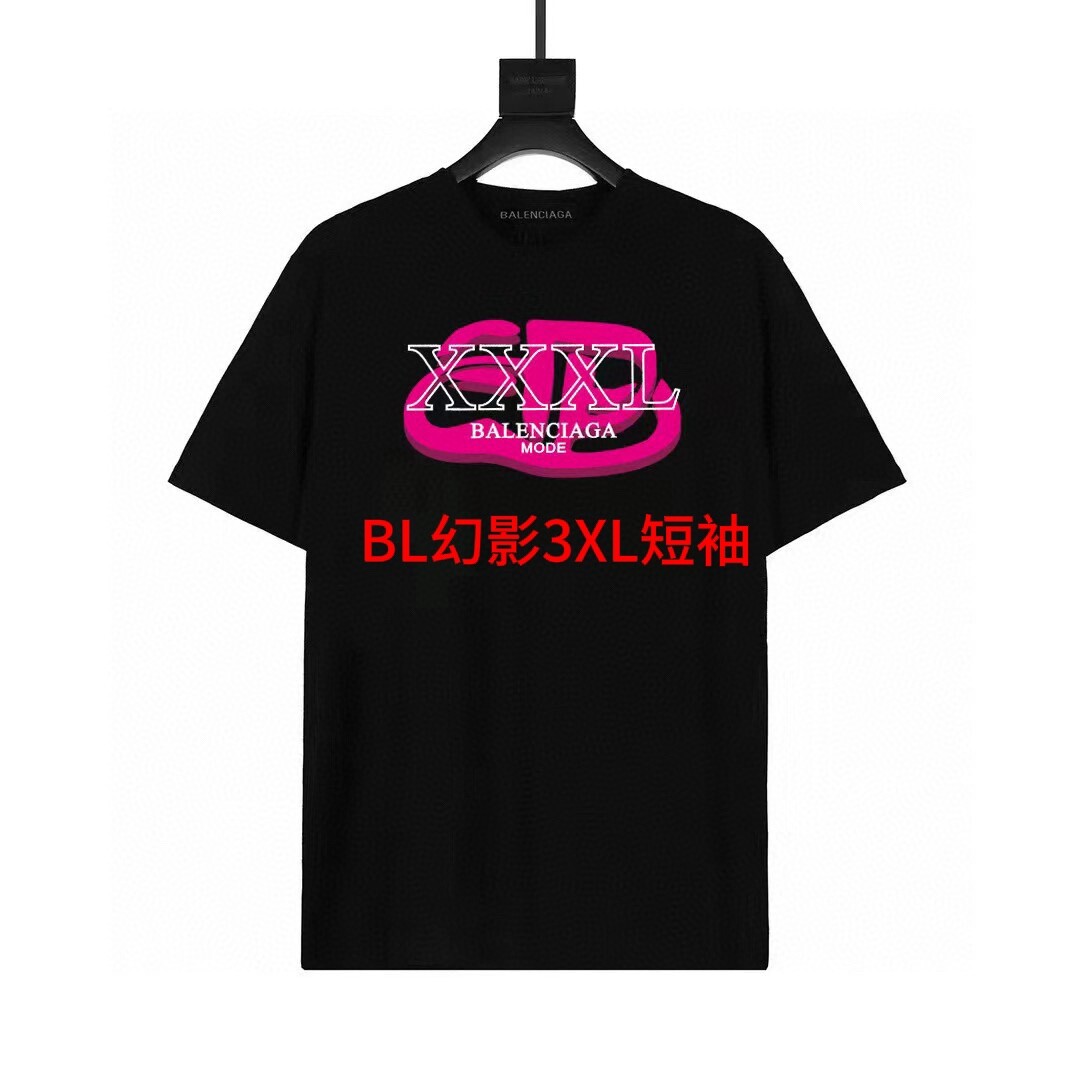 BL幻影3XL短袖巴黎世家 BALENCIAGA春夏短袖T恤 男女同款完美  细节处理    潮流时尚     颜色: 黑色 白色