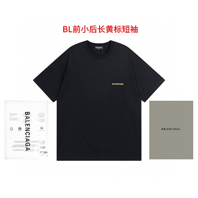 BL前小后长黄标短袖七天无理由退换支持文化服 班服 活动图案定制品名：巴黎世家前后巴黎logo印花短袖面料采用纯棉面料前后幅采用进口胶浆印花工艺 正肩