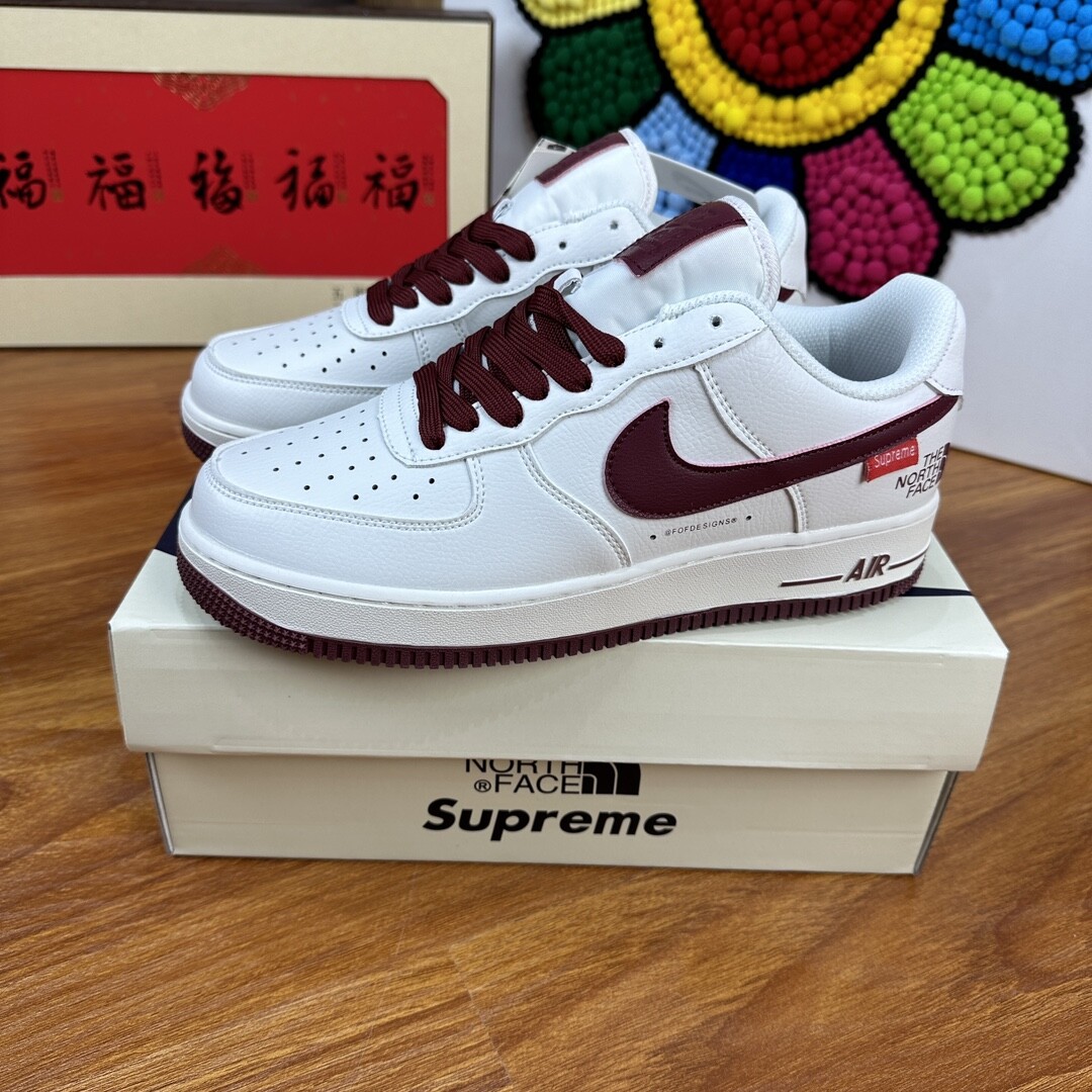 高版本NK Air Force 1 Low AF1 空军一号低帮  背面联名白红 码数36-44 男女现货