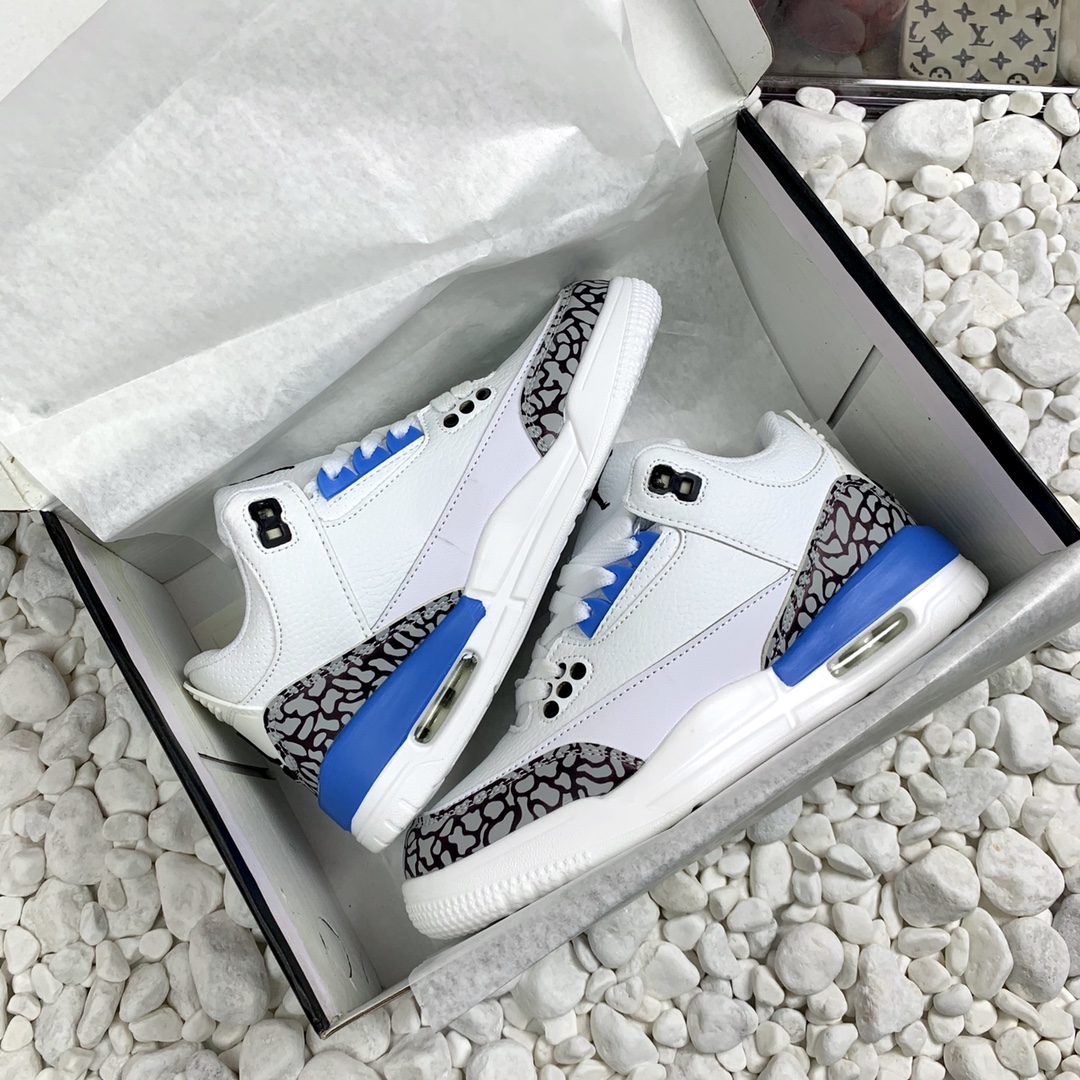  AJ3 w7北卡蓝  B1 高版本套楦工艺 激光打孔 正确版型 轻盈舒适 尺码36-44 男女款现货