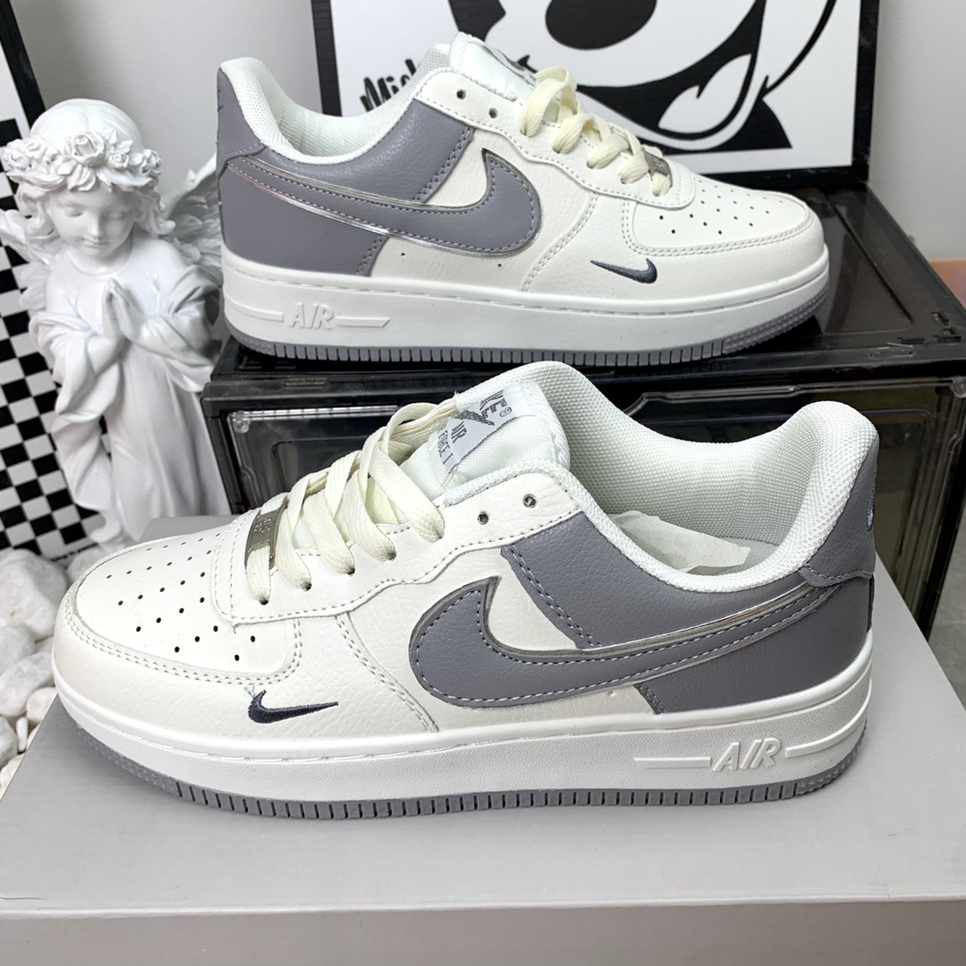Nike Air Force 1 Low 小勾灰银 尺码 36-44 男女现货
