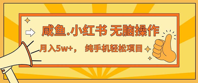 2024最赚钱的项目，咸鱼，小红书无脑操作，每单利润500+，轻松月入5万+-小千网络