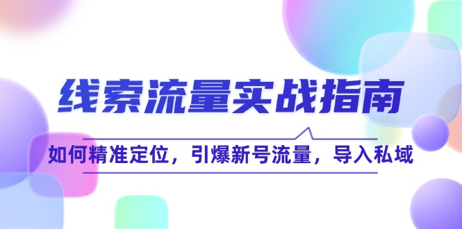 线索流量-实战指南：如何精准定位，引爆新号流量，导入私域