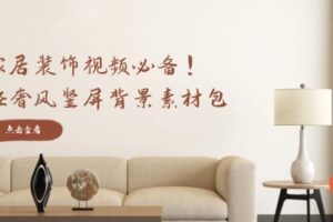 家居装饰视频必备，轻奢风竖屏背景素材包，含清晰、中间虚化、全屏虚化