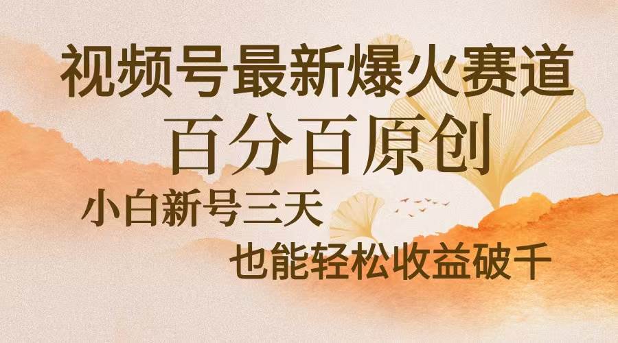 视频号最新爆火赛道，中老年粉深信不疑，百分百原创，新号三天收益轻松收益破千-小千网络